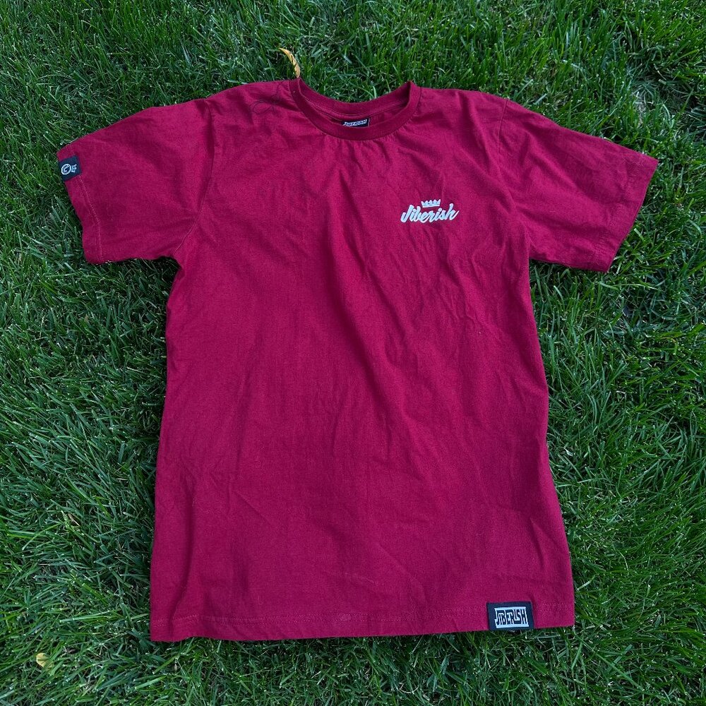 Old school Crown Jiberish Logo Tee - Burgundy - Medium - RARE